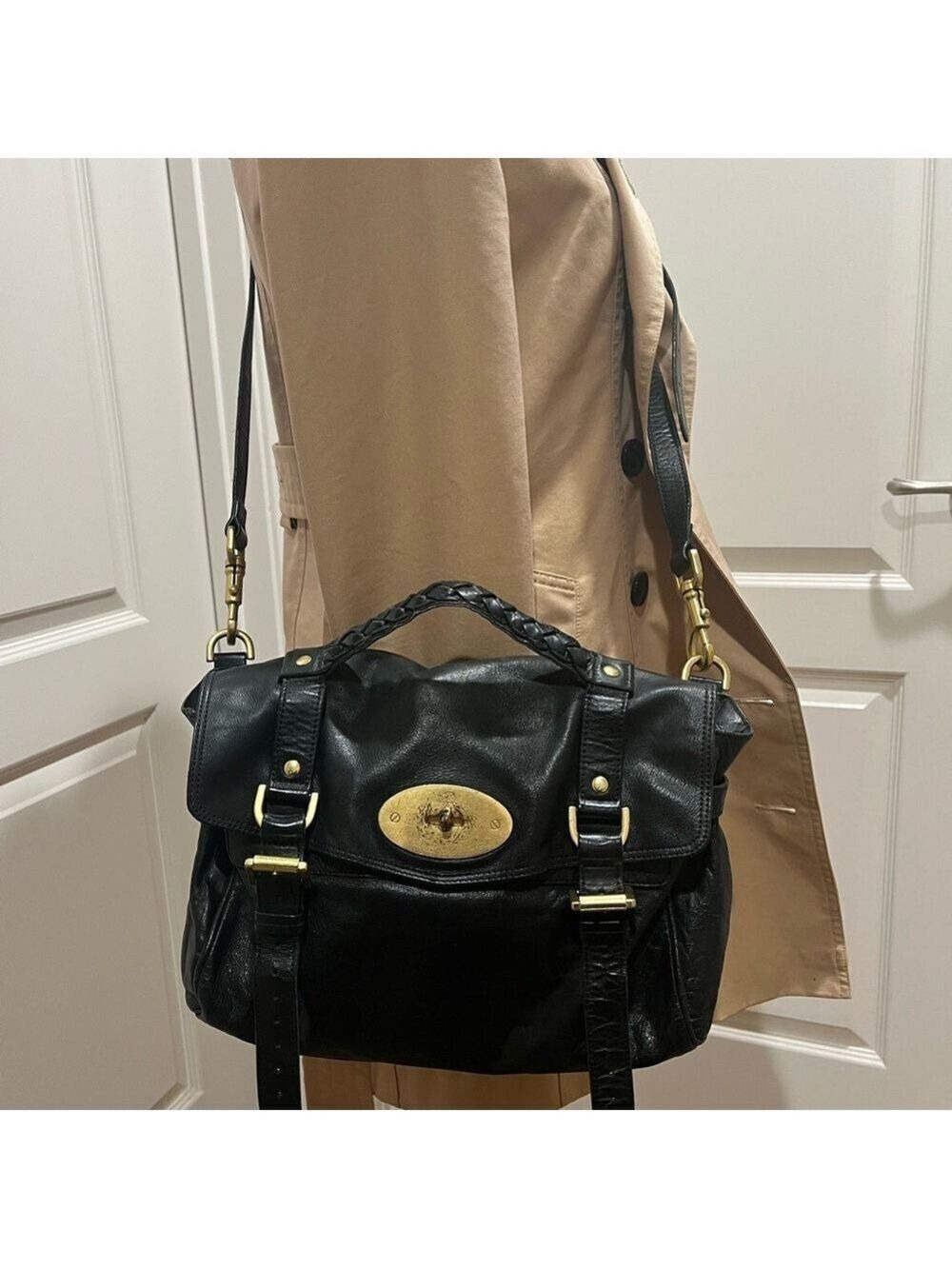 MULBERRY SMALL BLACK LEATHER ALEXA - Picture 16 of 16